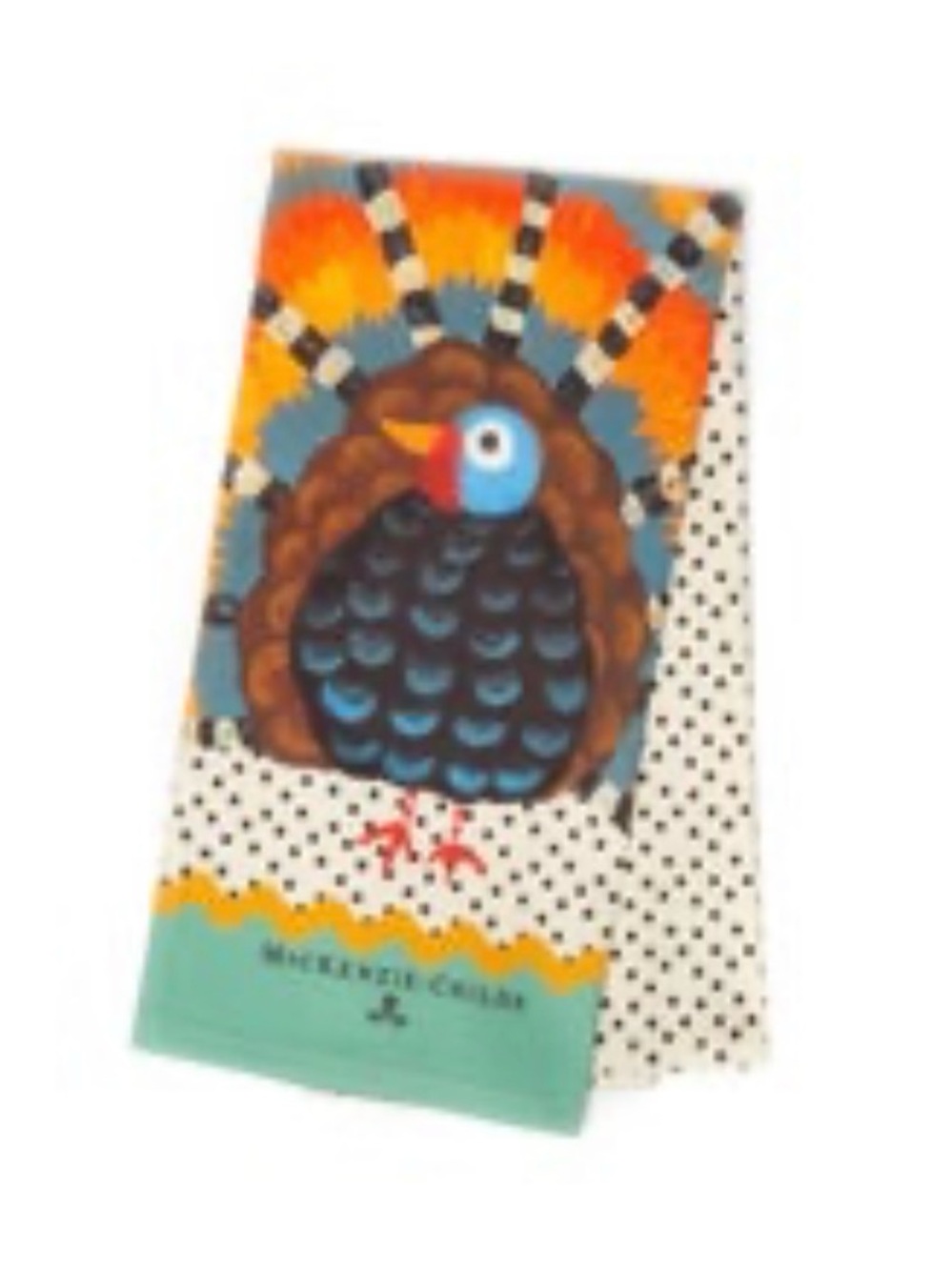 MacKenzie Childs TURKEY LURKEY Dish Towel THANKSGIVING
